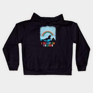 I want to believe in unicorn Kids Hoodie